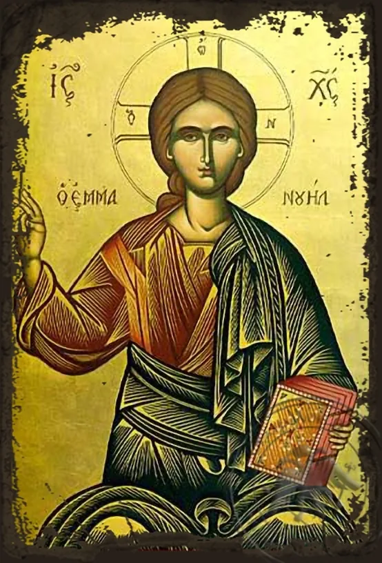 Еммануил, византийская икона под старину