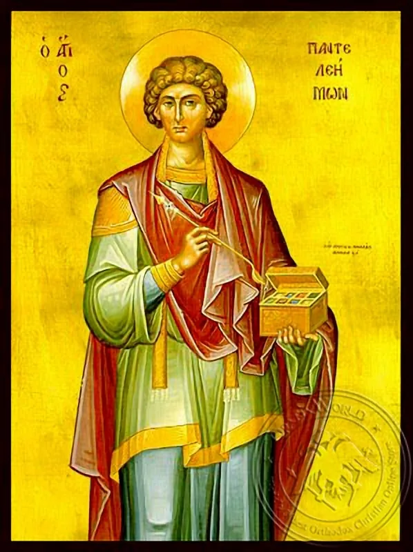 Saint Panteleimon, the Great Martyr - Hand Painted Icon