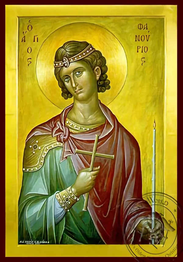 Saint Phanurius, the Great Martyr - Byzantine Icon