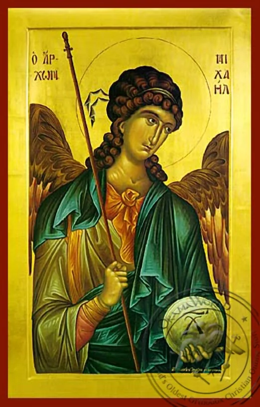 Архангел Михаил, рукописная икона