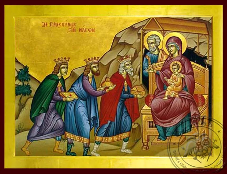 The Adoration of the Three Magi - Byzantine Icon