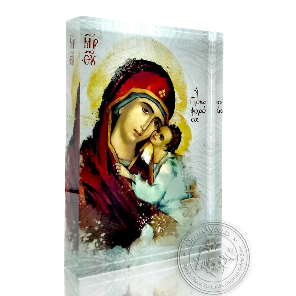 ყოვლადწმინდა ღვთისმშობელი ტკბილად ამბორისმყოფელი, გამჭვირვალე ბიზანტიური ხატი