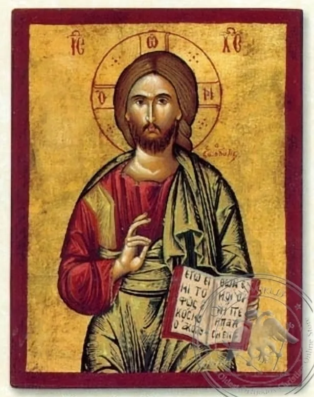 იესო ქრისტე ყოვლისმპყრობელი, ბრტყელი აბრეშუმზე ნაბეჭდი ხატი