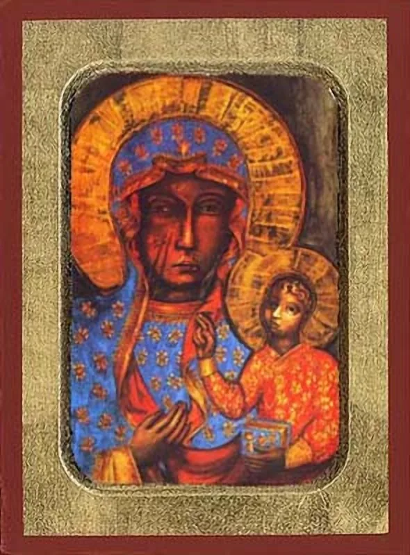 Virgin of Poland - Aged Byzantine Icon