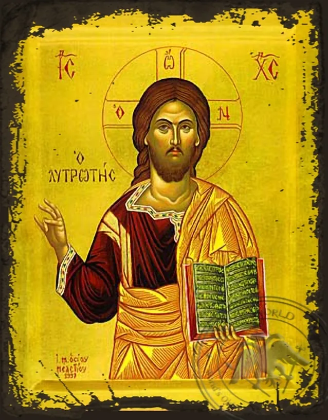 The Redeemer - Aged Byzantine Icon