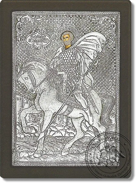 Исидор Хиосский, серебряная икона