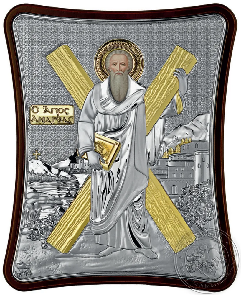 Saint Andreas - Silver Icon