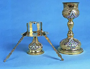ჭურჭლის ნაკრები ბიზანტიური ნიმუში 3 და გული