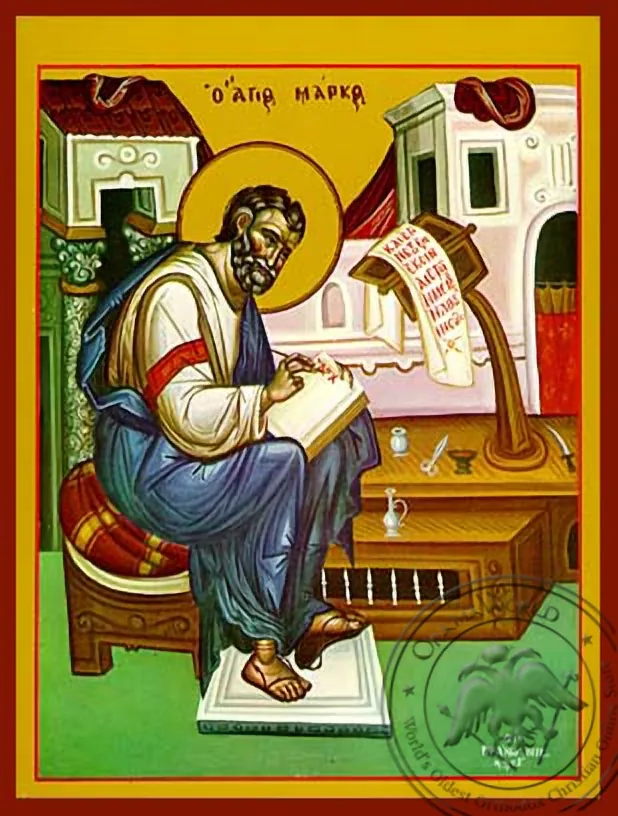 Apostle and Evangelist Saint Mark, Full Body - Hand Painted Icon
