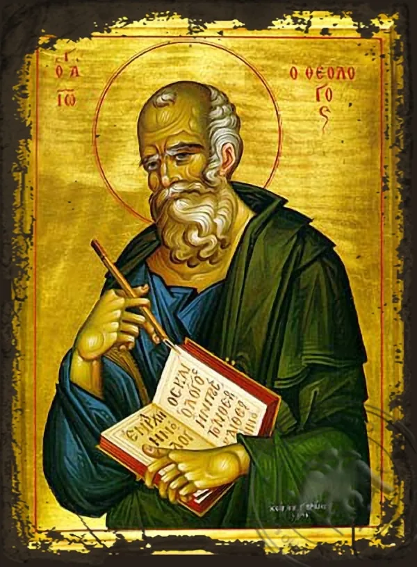 Apostle and Evangelist Saint John the Theologian - Aged Byzantine Icon