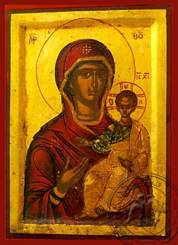 ღვთისმშობელი ყრმით, ოდიგიტრია, ხელნაწერი ხატი