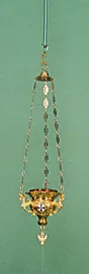 Vigil Candle Byzantine Design 2 with little Enamel
