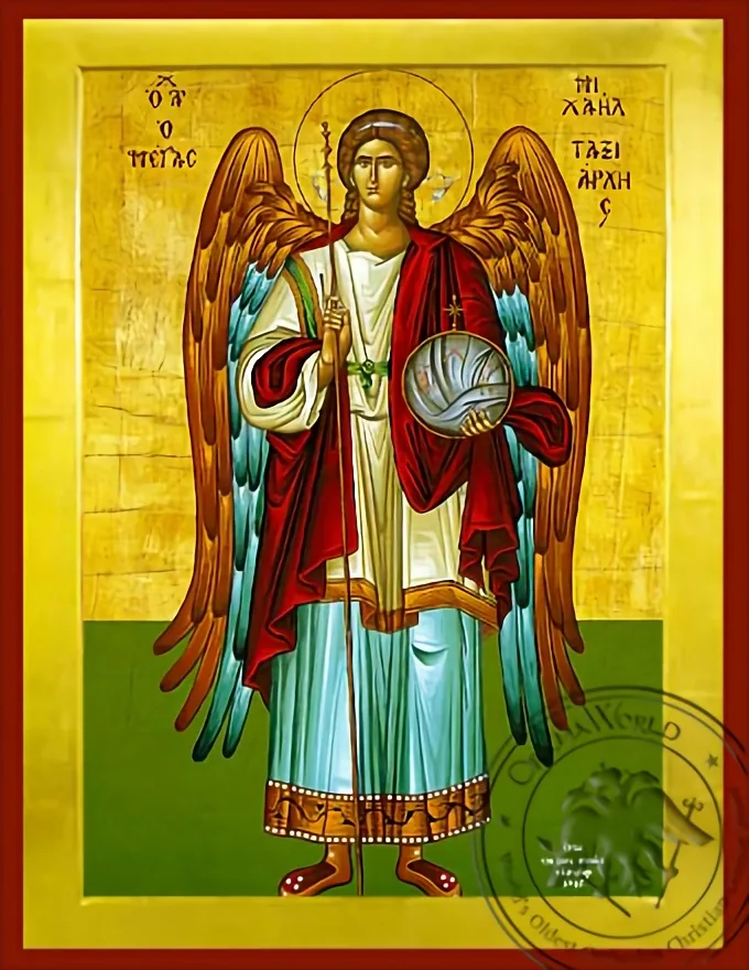 Michael Archangel Full Figure - Byzantine Icon