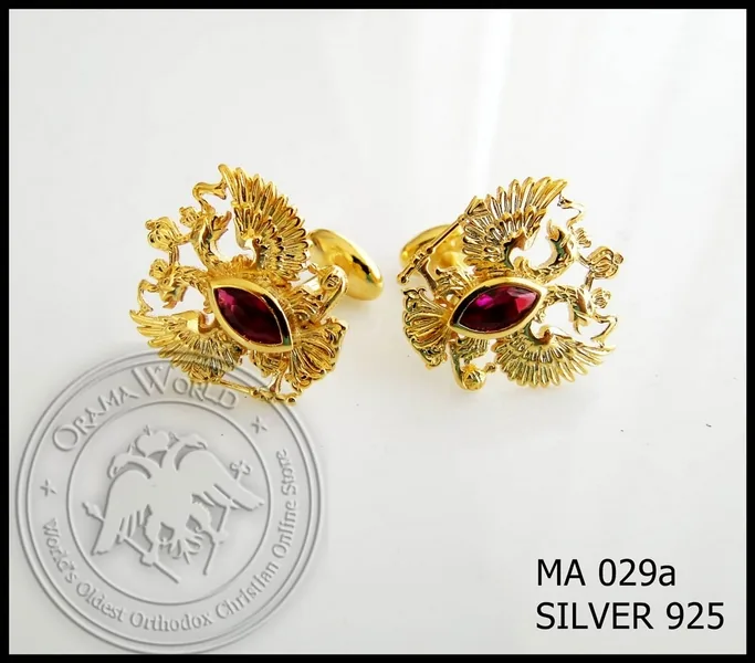 Серебряный Запонки для духовенства, 029