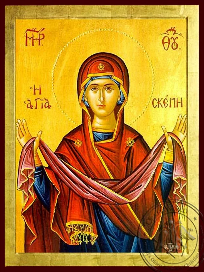 ღვთისმშობელი, წმინდა საფარველი (საფარველი), ბიზანტიური ხატი