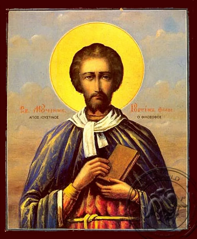 Saint Ioustinos the Philosopher - Hand-Painted Icon