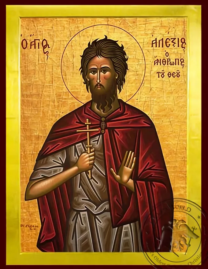Saint Alexius, the Man of God, in Rome - Byzantine Icon
