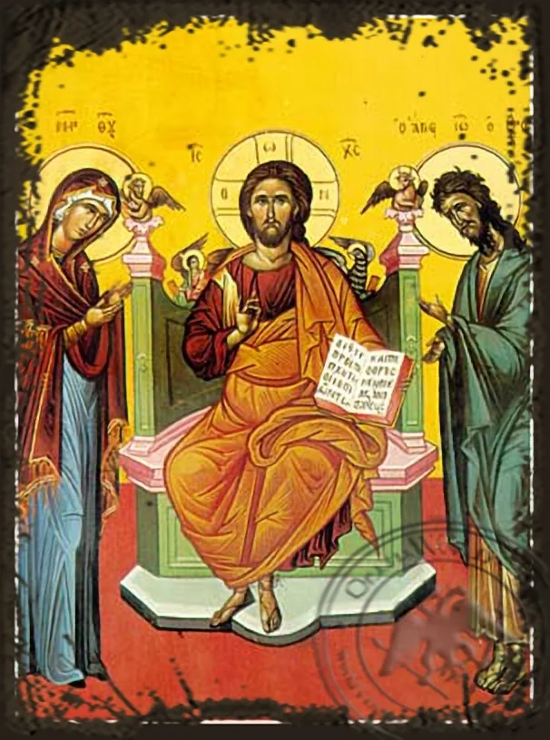 ვედრება, ძველებურად გაფორმებული ბიზანტიური ხატი