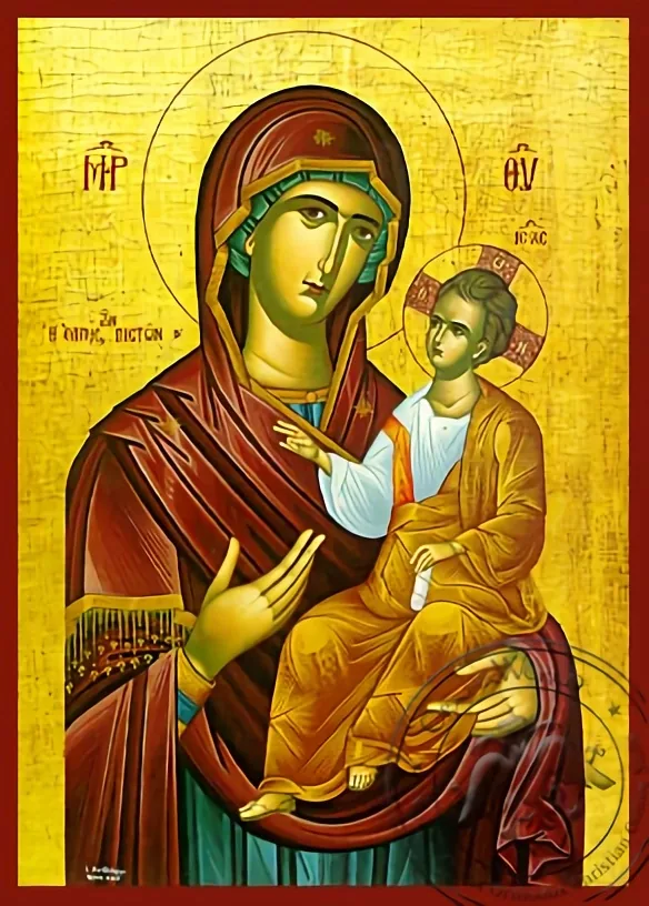 Panagia :The Hope of the Faithfull - Hand-Painted Icon