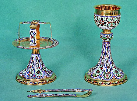 Chalice Set Mount Athos Design 1 with Enamel
