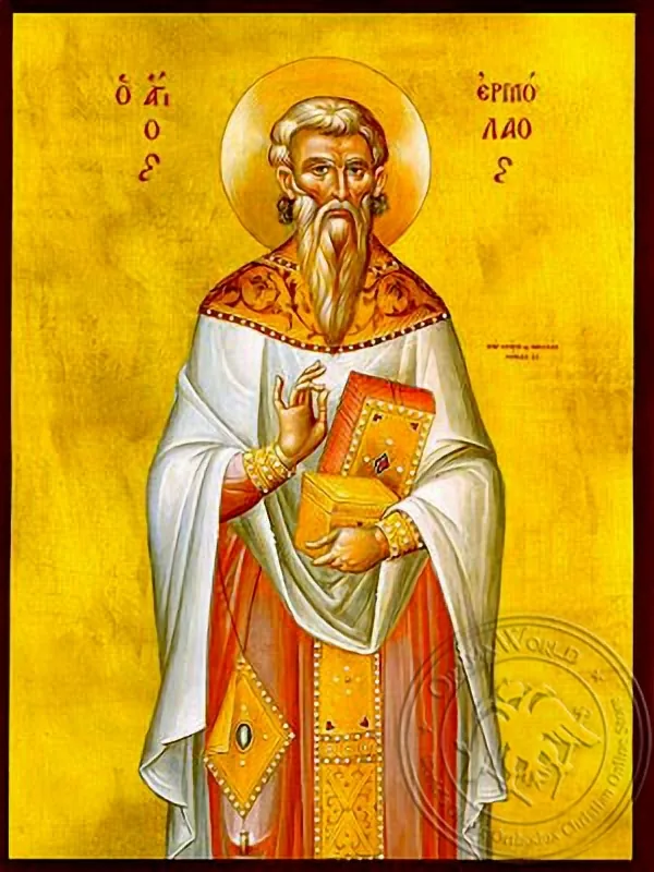 წმინდა ერმოლაოსი, მღვდელმოწამე, ხელნაწერი ხატი
