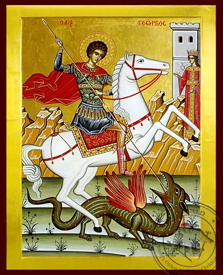 წმინდა დიდმოწამე გიორგი, ცხენზე, ბიზანტიური ხატი