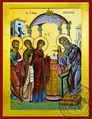 The Presentation of the Christ in the Temple - Byzantine Icon