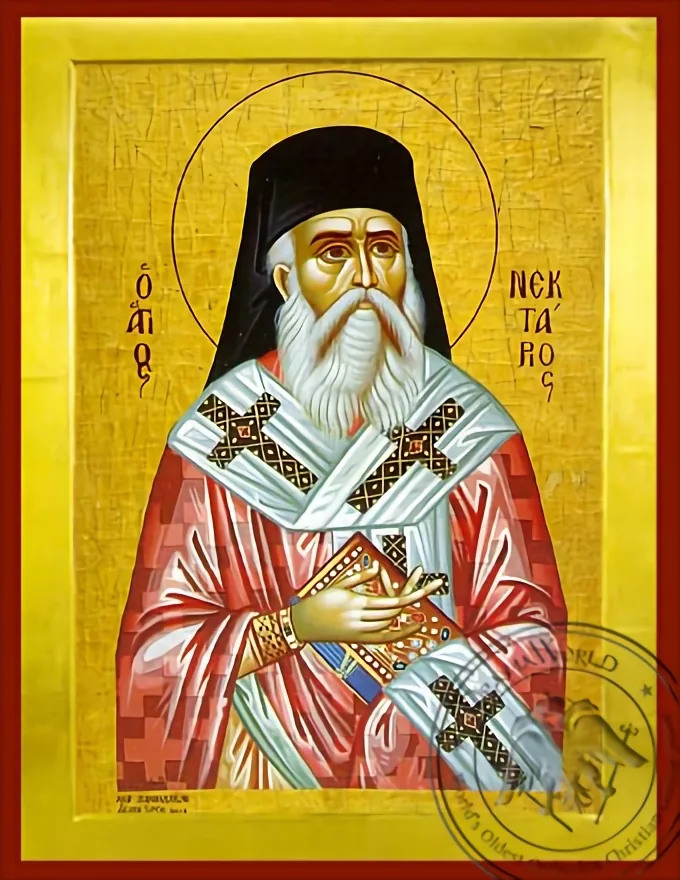 წმინდა ნექტარიოსი, პენტაპოლის მიტროპოლიტი, ბიზანტიური ხატი