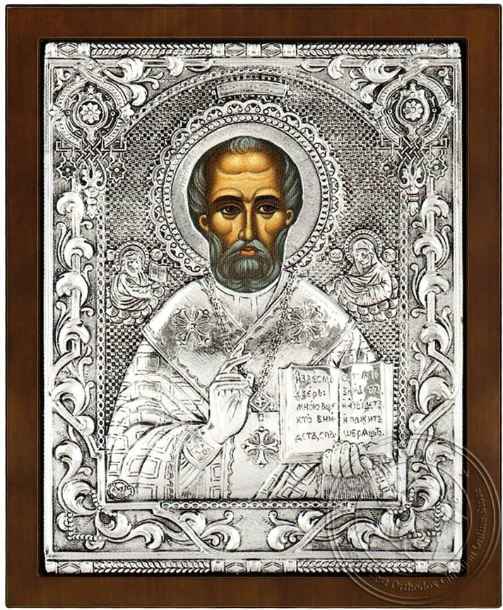 Saint Nicholas - Silver Icon