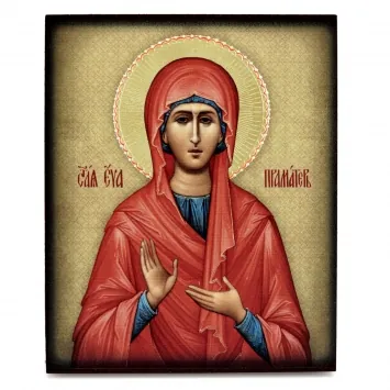 Icon on board 13×15 3D print, varnish Eve 3