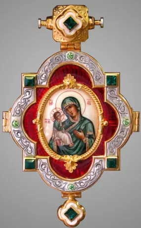 Panagia №143 / gilding / silver enamel, guilloché