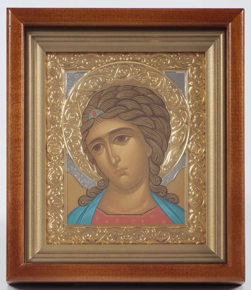 ხატი კიოტში 12×14 რთული №2 ტემპერა, ნიკელი, მოოქროვება ანგელოზი-ოქროს თმები
