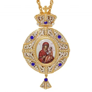 Panagia №101 / gilding, silver plating / Iveron Mother of God