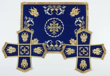 Aer (veil) №002 velvet machine embroidery 0,75-1,0 l chalice