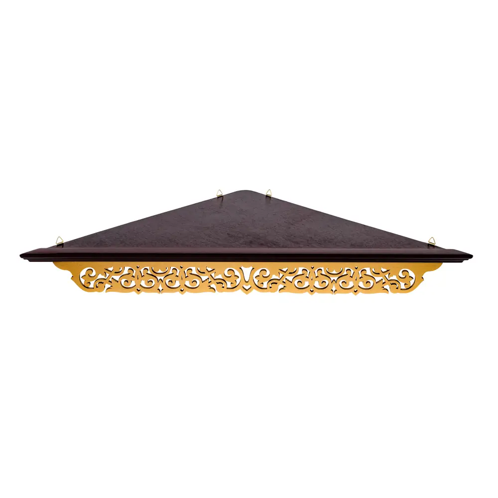 Icon shelf №60 corner with carved with valance gold-look