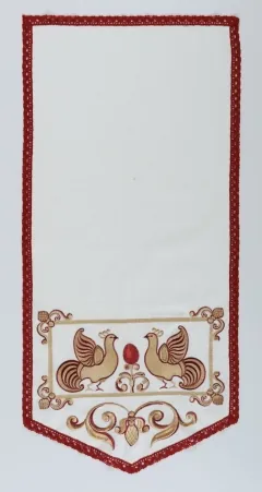 Easter towel linen machine embroidery 85×38 №1