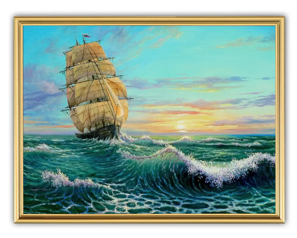 Picture 30×40, 3D print on plastic, in gilded frame №5
