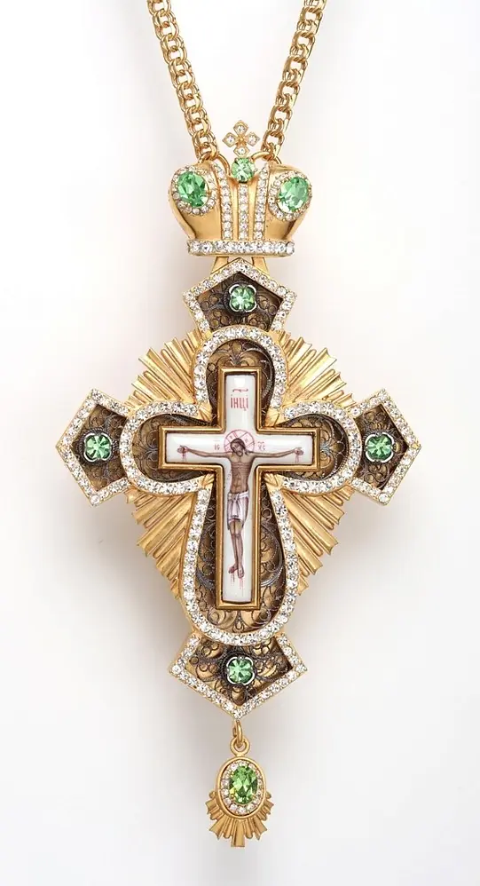 Bishop's cross №147 / gilding / silver filigree