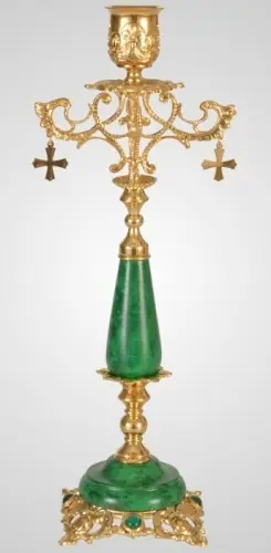 Candlestick with cast with base №4 gilding
