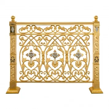 Railing for the solea №7 with curved gates gilding