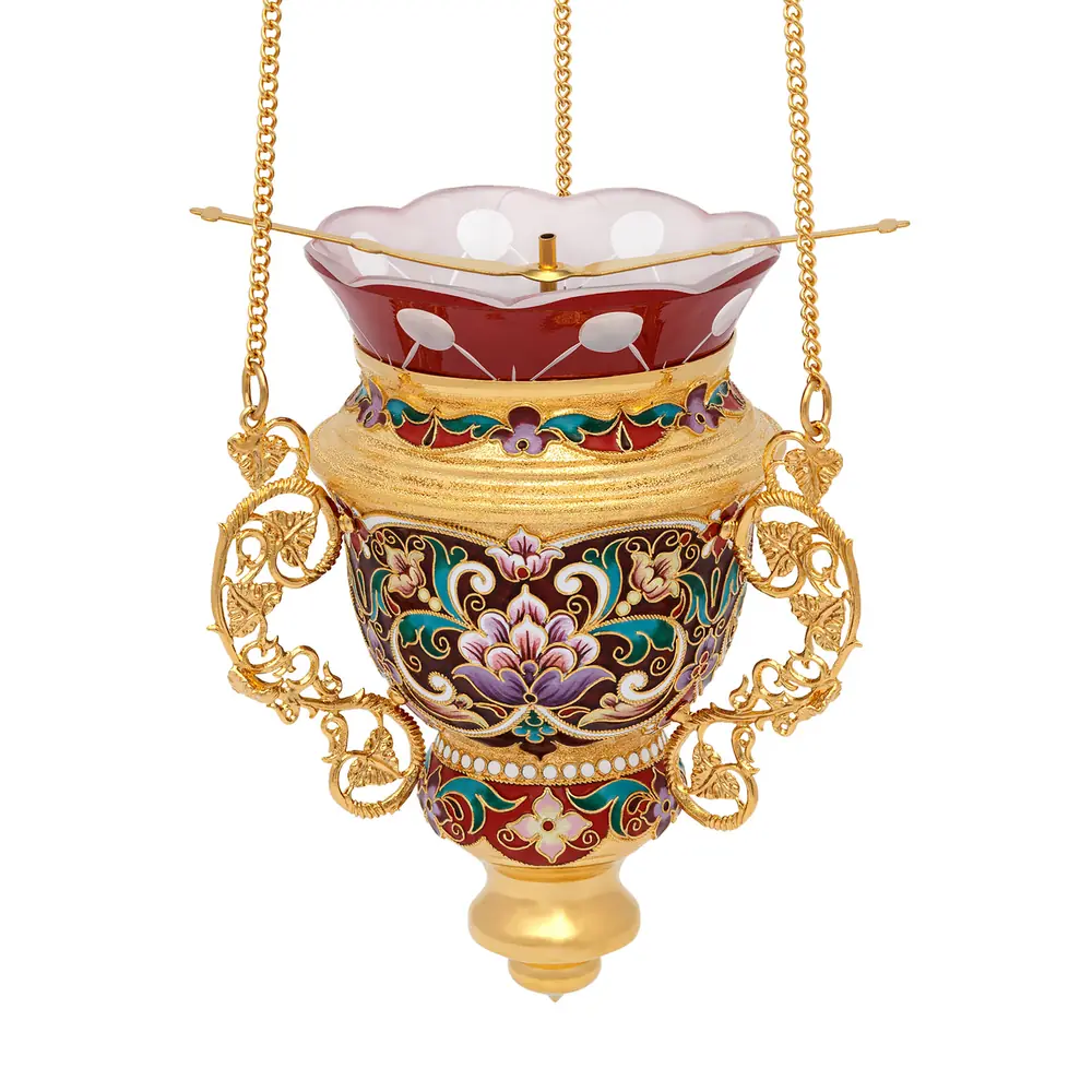 Filigree vigil lamp №33 painting / gilding