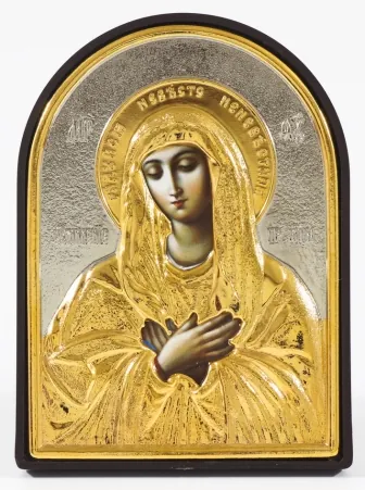 Icon in plastic frame 9×12 arched riza cover №2 Tenderness