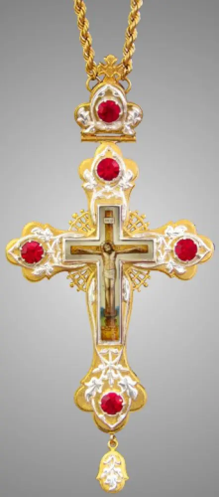 Pectoral cross №142 / gilding, silver plating
