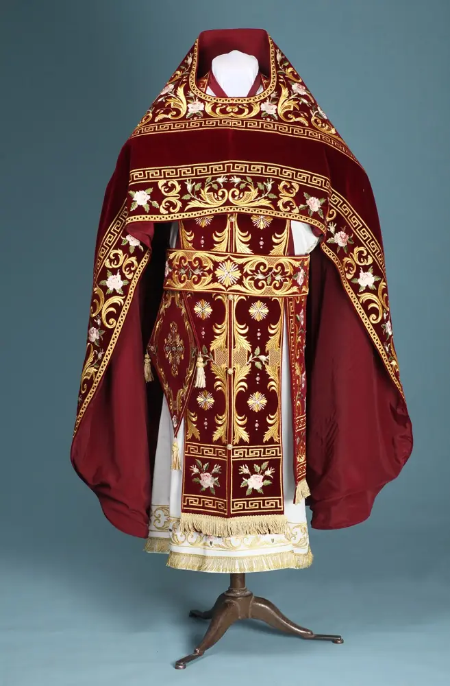 Priest's vestment №19 velvet machine embroidery