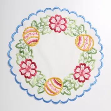 Church napkin embroidered linen