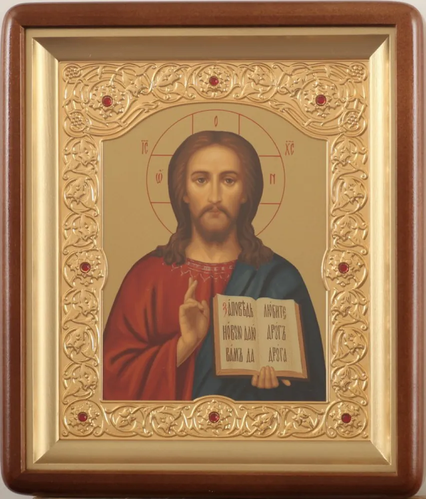 ხატი კიოტში 18×24 ფიგურული, ტემპერა, ფიგურული ჩარჩო, მოოქროვილი მაცხოვარი 1