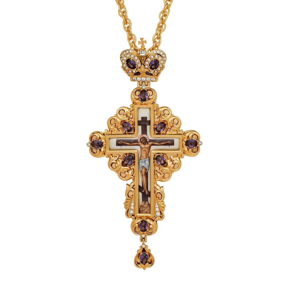Pectoral cross №153 / gilding