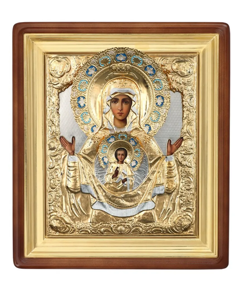 ფერწერული ხატი კიოტში 40×50 ზეთი, მოჭედილობა №65, მინანქარი, კიოტი №1 ნიშანი