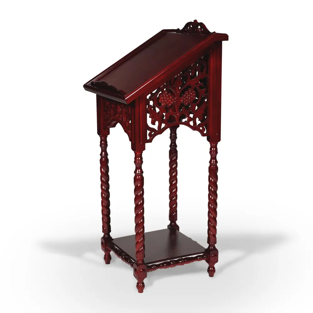 Lectern with twisted legs and carved with inserts №2