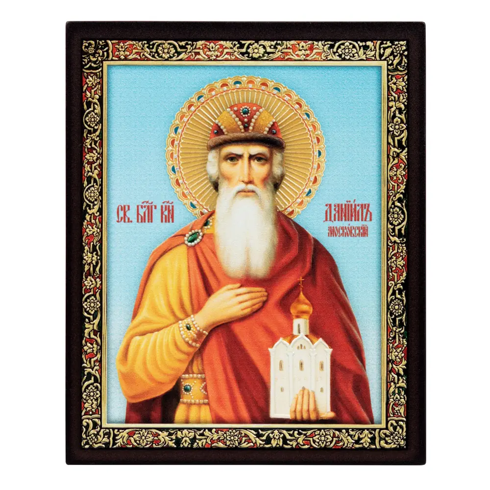 Icon on board 13×15 3D print, varnish Daniel of Moscow 2